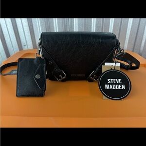 Steve Madden Black Men's Messenger Bag